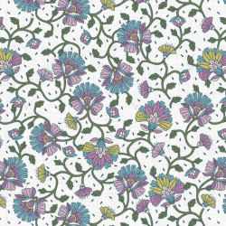 Printed Cotton RAVI White / Cool Multicolored